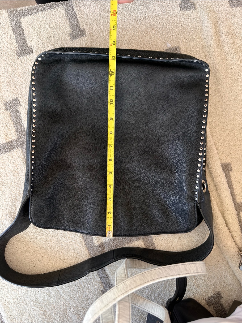 Black Stud-Trim Shoulder Bag Michael Kors Studded Bag — image 3 of 8